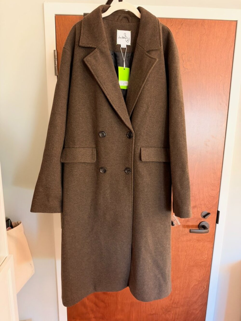 Sam Edelman Double Breasted Coat Brown XXL